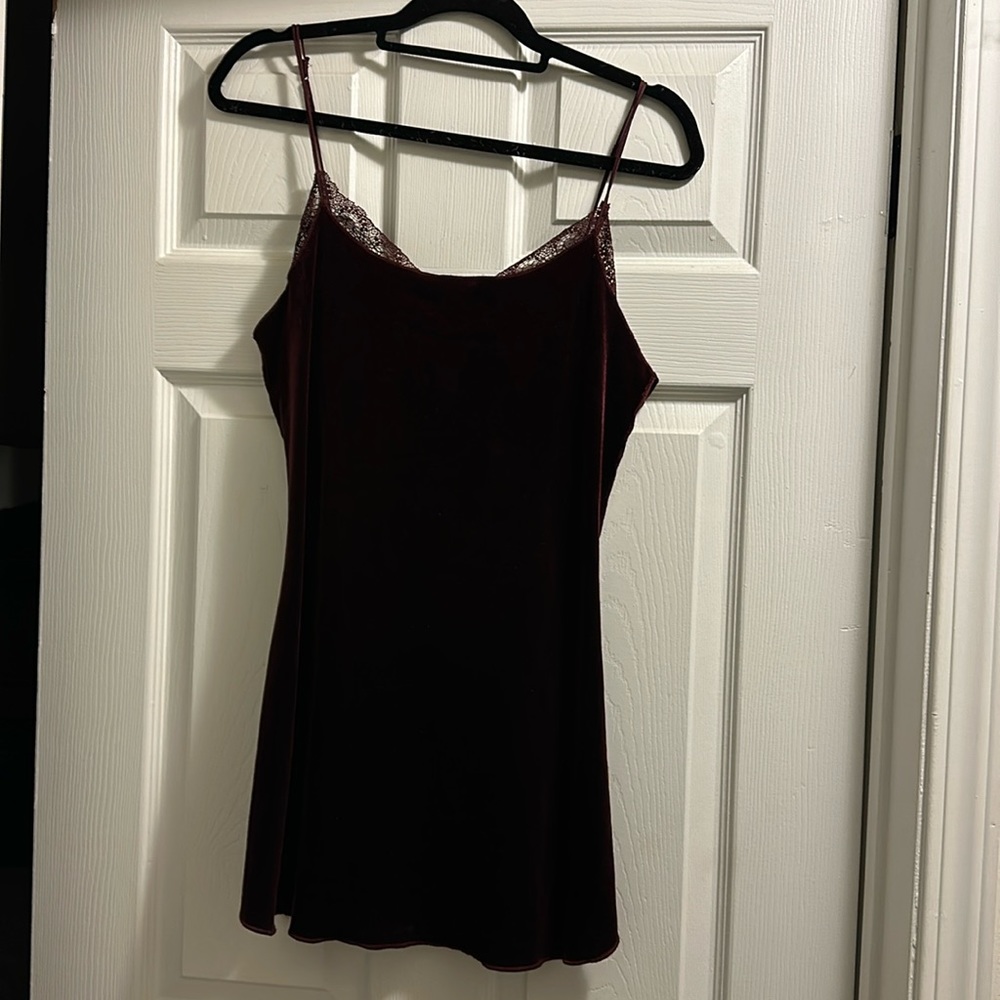 Coquette free people velour and lace mini